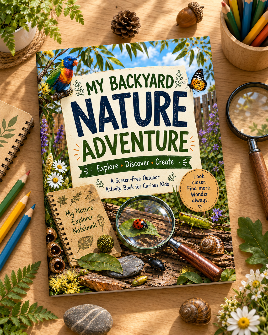 My Backyard Nature Adventure — Screen-Free Outdoor Activity Book (Digital Download)